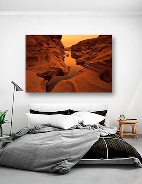 Cuadro decorativo Pixelarte Naturaleza Gran Cañón Sepia