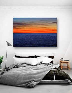 Cuadro decorativo Pixelarte Naturaleza Playa Mar Atardecer
