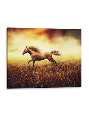 Litografía Canvas Lab Caballo En El Trigal
