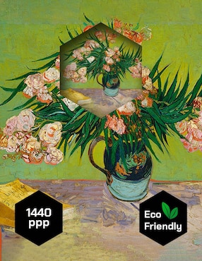 Cuadro decorativo Pixelarte Adelfas Van Gogh
