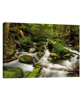 Cuadro decorativo Pixelarte Naturaleza Cascada Rio Rápido