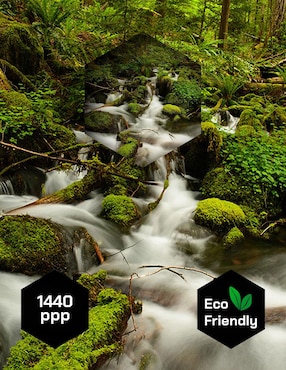 Cuadro decorativo Pixelarte Naturaleza Cascada Rio Rápido