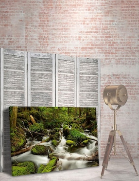 Cuadro decorativo Pixelarte Naturaleza Cascada Rio Rápido