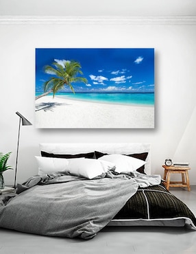 Cuadro decorativo Pixelarte Playa Paraíso Tropical