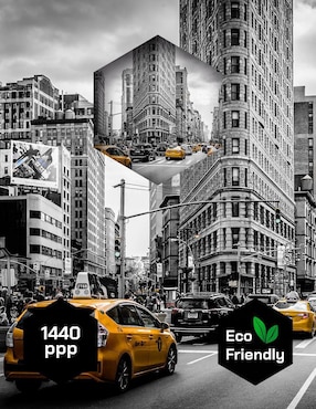 Cuadro decorativo Pixelarte Nueva York y Taxis Amarillos