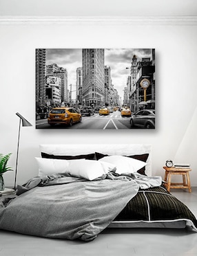 Cuadro decorativo Pixelarte Nueva York y Taxis Amarillos