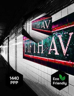 Cuadro decorativo Pixelarte Nueva York Fifth Ave Metro