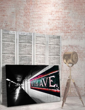 Cuadro decorativo Pixelarte Nueva York Fifth Ave Metro