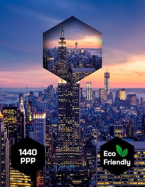 Cuadro decorativo Pixelarte Nueva York Empire State De Noche