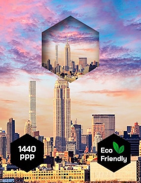 Cuadro decorativo Pixelarte Nueva York Desde Rio Hudson