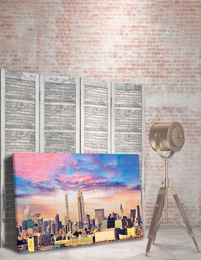 Cuadro decorativo Pixelarte Nueva York Desde Rio Hudson