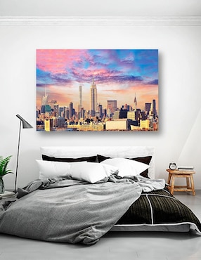 Cuadro decorativo Pixelarte Nueva York Desde Rio Hudson