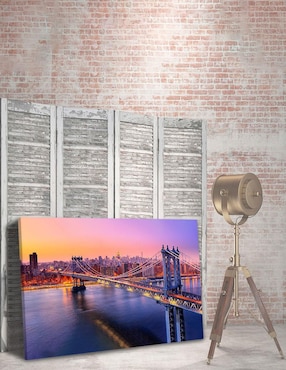 Cuadro decorativo Pixelarte Nueva York Manhattan Bridge