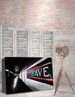 Cuadro decorativo Pixelarte Nueva York Fifth Ave Metro