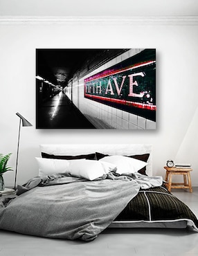 Cuadro decorativo Pixelarte Nueva York Fifth Ave Metro