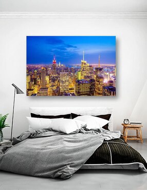 Cuadro decorativo Pixelarte Nueva York de Noche