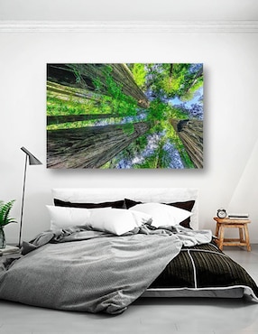 Cuadro decorativo Pixelarte Naturaleza Bosque Arboles