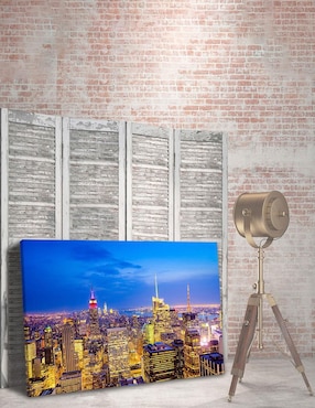 Cuadro decorativo Pixelarte Nueva York de Noche