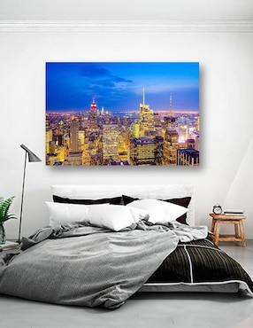 Cuadro decorativo Pixelarte Nueva York de Noche