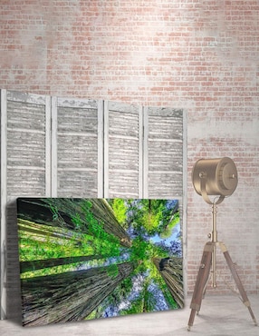 Cuadro decorativo Pixelarte Naturaleza Bosque Arboles
