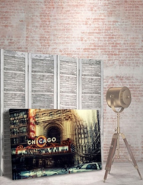 Cuadro decorativo Pixelarte Teatro Chicago Vintage