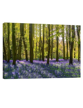 Cuadro decorativo Pixelarte Arboles y Lavanda