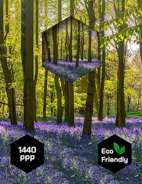 Cuadro decorativo Pixelarte Arboles y Lavanda