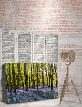 Cuadro decorativo Pixelarte Arboles y Lavanda