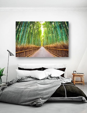 Cuadro decorativo Pixelarte Cascada en Bosque