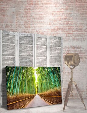 Cuadro decorativo Pixelarte Cascada en Bosque