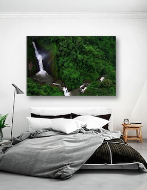 Cuadro decorativo Pixelarte Cascada Khao Yai