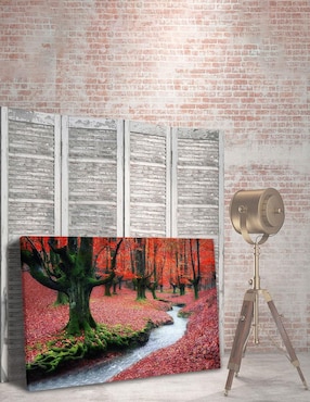 Cuadro decorativo Pixelarte Bosque Corriente