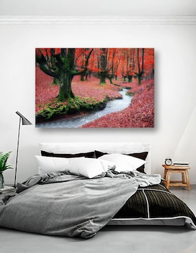 Cuadro decorativo Pixelarte Bosque Corriente