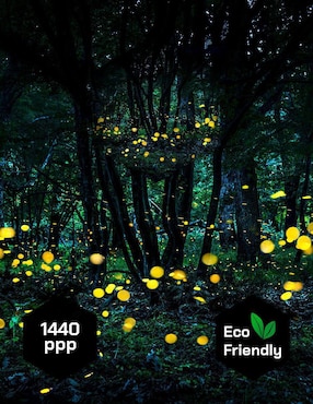Cuadro decorativo Pixelarte Bosque Luciérnaga