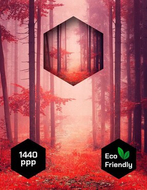 Cuadro decorativo Pixelarte Bosque Rojo
