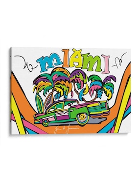 Litografía Canvas Lab Mi Coche en Miami técnica Impresión