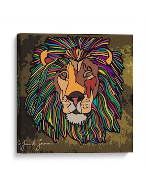 Litografía Canvas Lab León El Rey de la Selva técnica Impresión