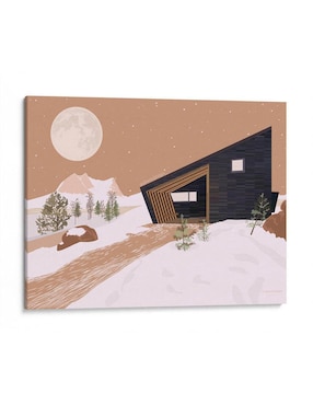 Litografía Canvas Lab Paisaje Nevado técnica Impresión