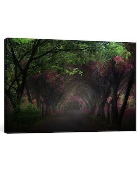 Cuadro Pixelarte Bosque Camino Obscuro