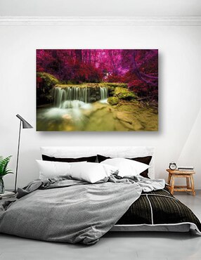 Cuadro decorativo Pixelarte Cascada Pugang