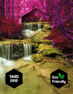 Cuadro decorativo Pixelarte Cascada Pugang
