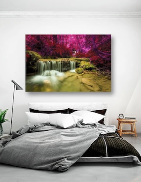 Cuadro decorativo Pixelarte Cascada Pugang
