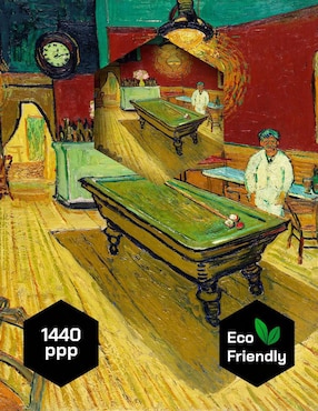 Cuadro decorativo Pixelarte Café de Noche Van Gogh