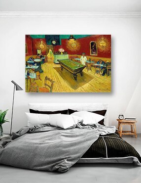 Cuadro decorativo Pixelarte Café de Noche Van Gogh