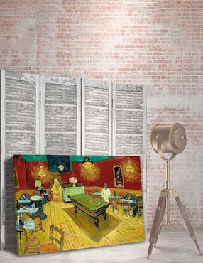 Cuadro decorativo Pixelarte Café de Noche Van Gogh