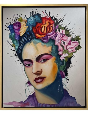 Pintura Frida Kahlo técnica mixta Lune Art Gallery