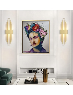 Pintura Frida Kahlo técnica mixta Lune Art Gallery