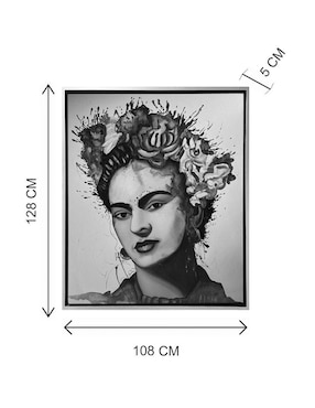 Pintura Frida Kahlo técnica mixta Lune Art Gallery
