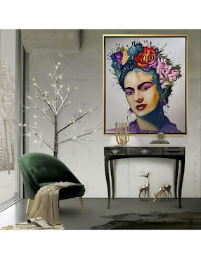 Pintura Frida Kahlo técnica mixta Lune Art Gallery
