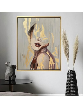 Pintura Mujer de Oro técnica mixta Lune Art Gallery